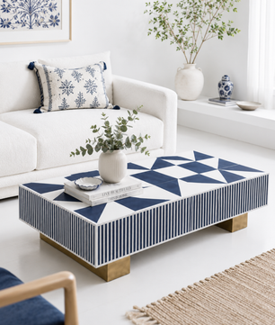 Inlay Polygon Grande Rectangular Coffee Table