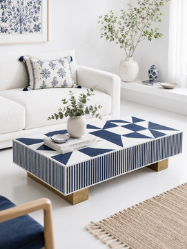 Inlay Polygon Grande Rectangular Coffee Table