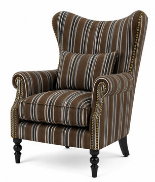 Evaniah Stripe Wing Chair