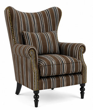 Evaniah Stripe Wing Chair