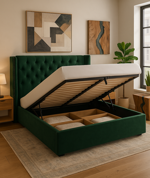 Harvey Scalloped Upholstered Wingback Bed (Copy)
