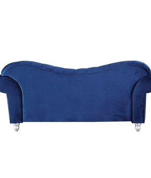Luxury Classic America Chesterfield Tufted Camel Back Armchair Living Room Sofa, Blue