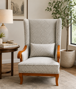 Aurela Premium Wingback Lounge Chair
