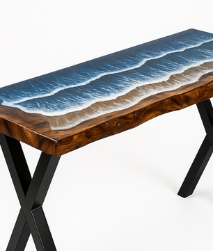 Epoxy resin table Console Table