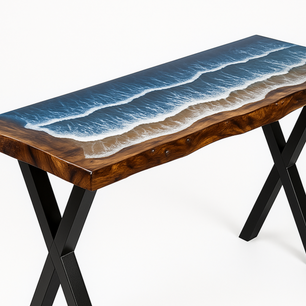 Epoxy resin table Console Table