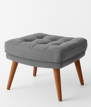 Living Room Stool with Soft Fabric, Comfortable Cushion, and Ottoman Footrest