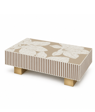Inlay Luxom Hibiscus Rectangular Coffee Table