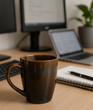 Latte Brown Ceramic Coffee Mug – 350ML