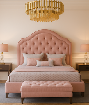 Royal luxury Italian Carved Wooden beds