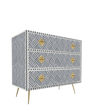 Inlay Chest of Drawers - Chevron