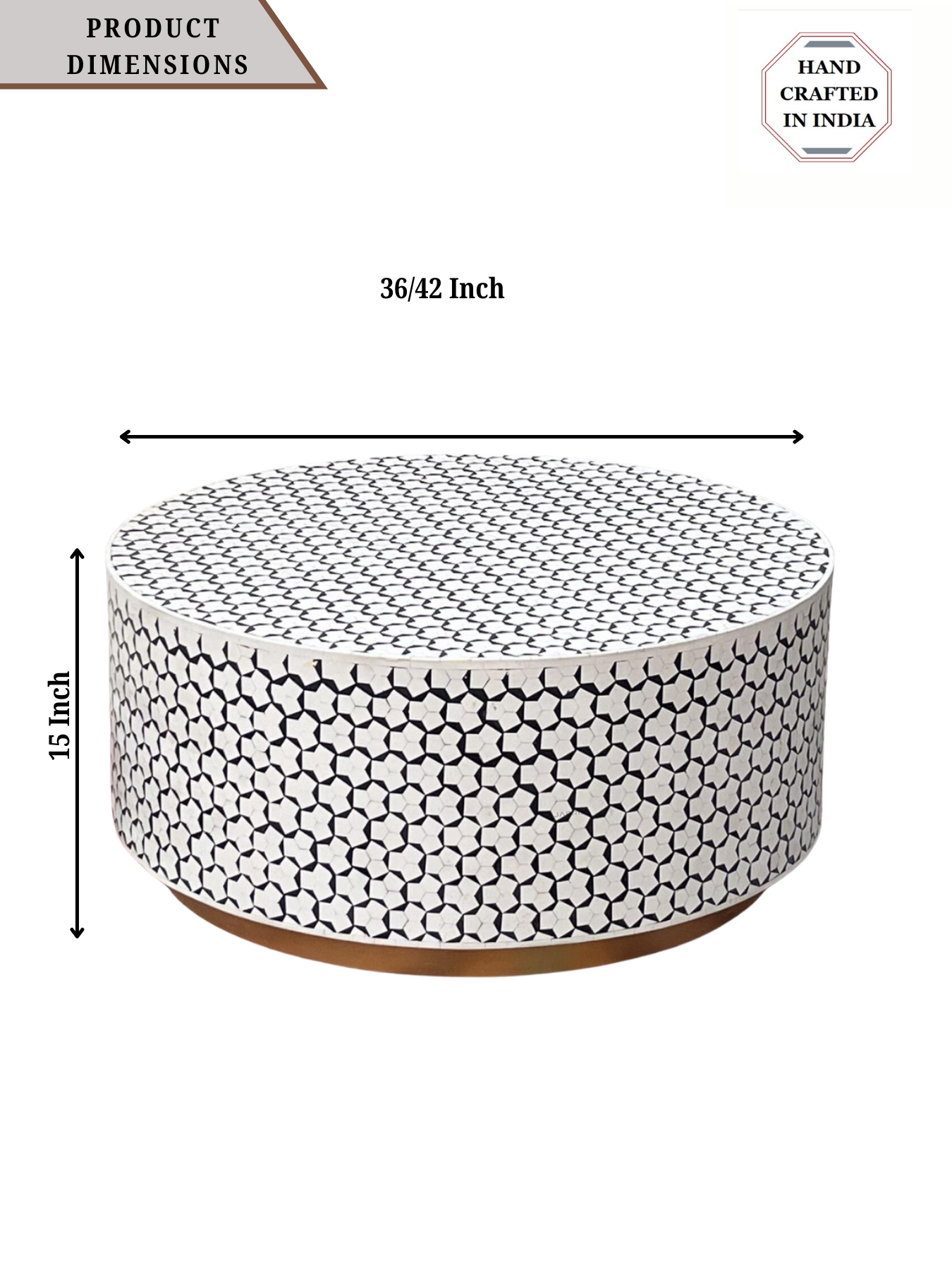 Inlay Round Coffee Table -Targua