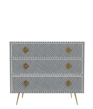 Inlay Chest of Drawers - Chevron