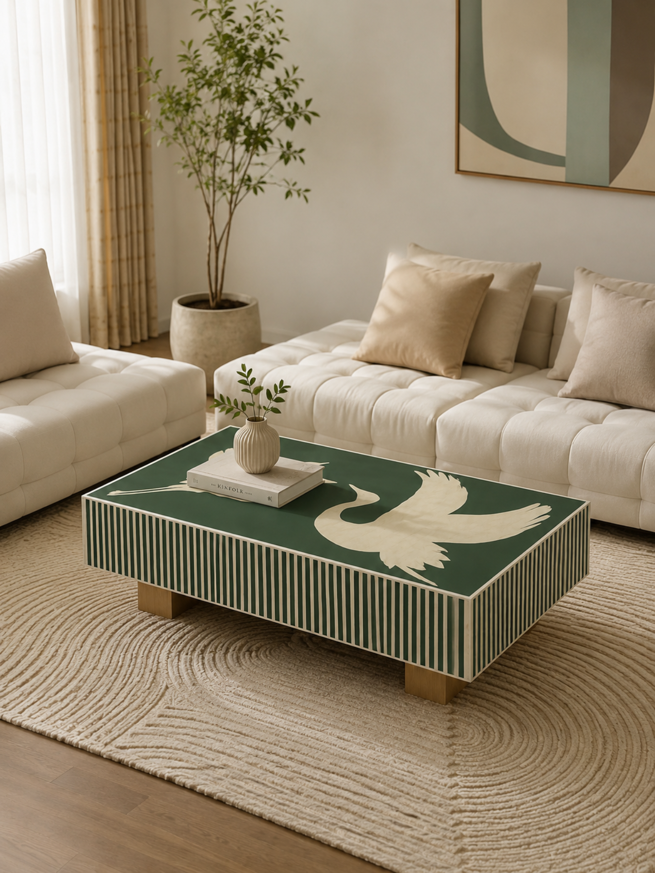 Rectangular Coffee Table - Aviara Bird