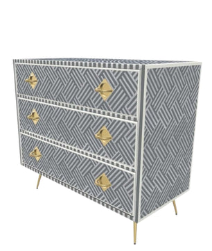 Inlay Chest of Drawers - Chevron