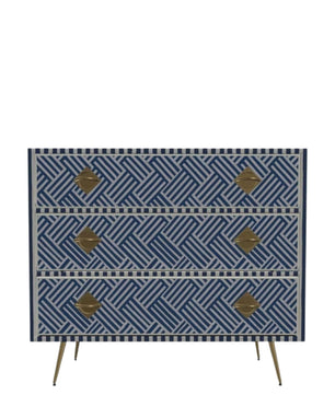 Inlay Chest of Drawers - Chevron