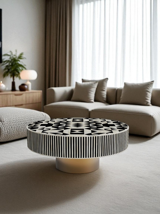 Inlay Round Coffee Table - Kingsley