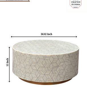 Inlay Round Coffee Table -Geo
