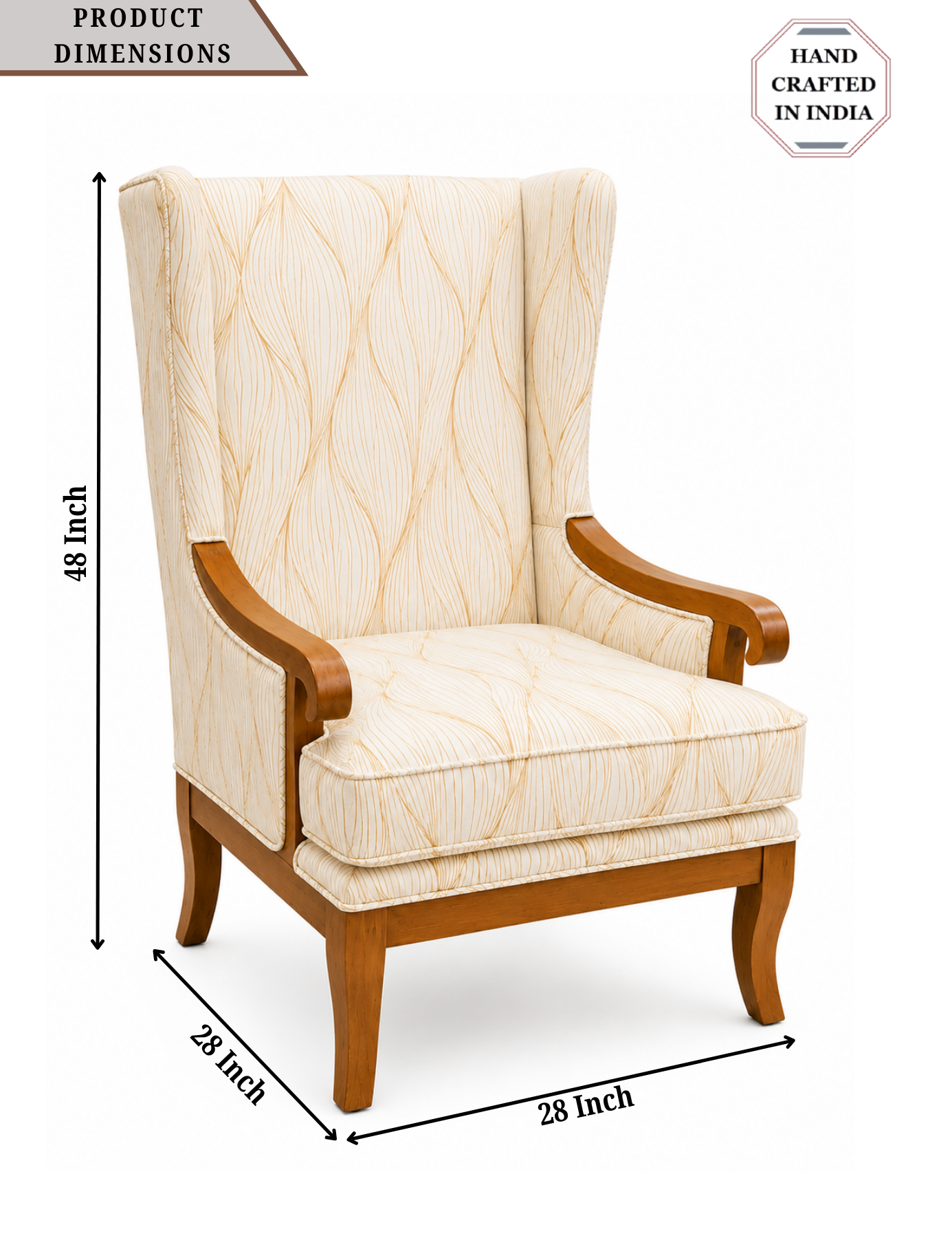 Evara Premium Wingback Lounge Chair