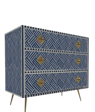 Inlay Chest of Drawers - Chevron