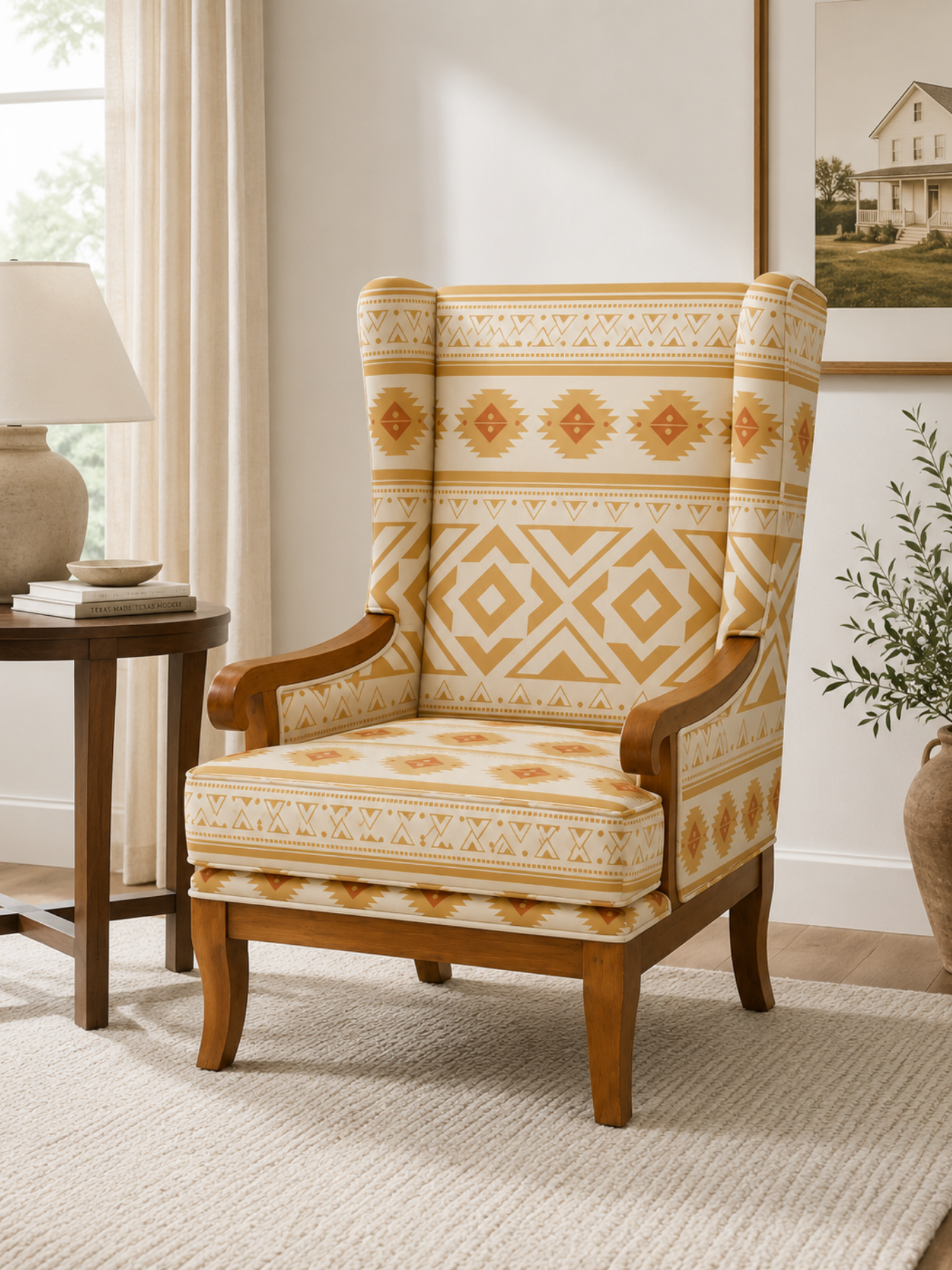 Aria Premium Wingback Lounge Chair