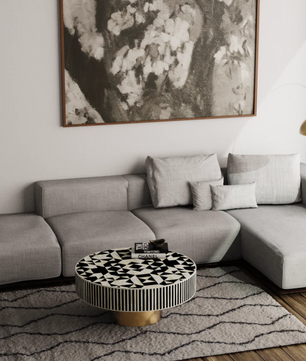 Inlay Round Coffee Table - Kingsley