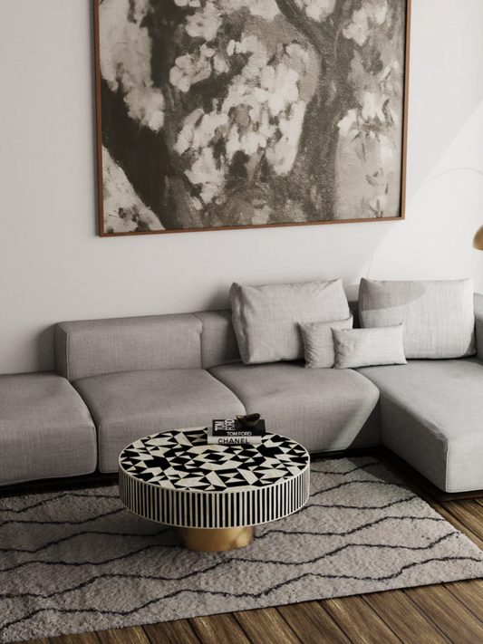 Inlay Round Coffee Table - Kingsley