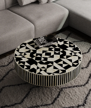 Inlay Round Coffee Table - Kingsley