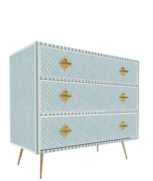 Inlay Chest of Drawers - Chevron