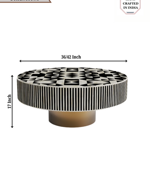 Inlay Round Coffee Table - Kingsley