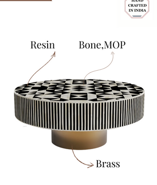 Inlay Round Coffee Table - Kingsley