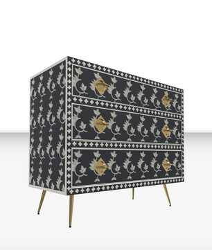 Inlay Storage Cabinet - Overlay Floral