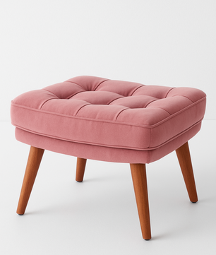 Living Room Stool with Soft Fabric, Comfortable Cushion, and Ottoman Footrest