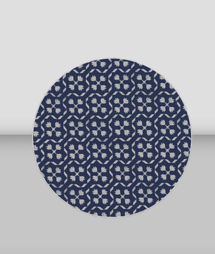 Inlay Round Coffee Table- Floral
