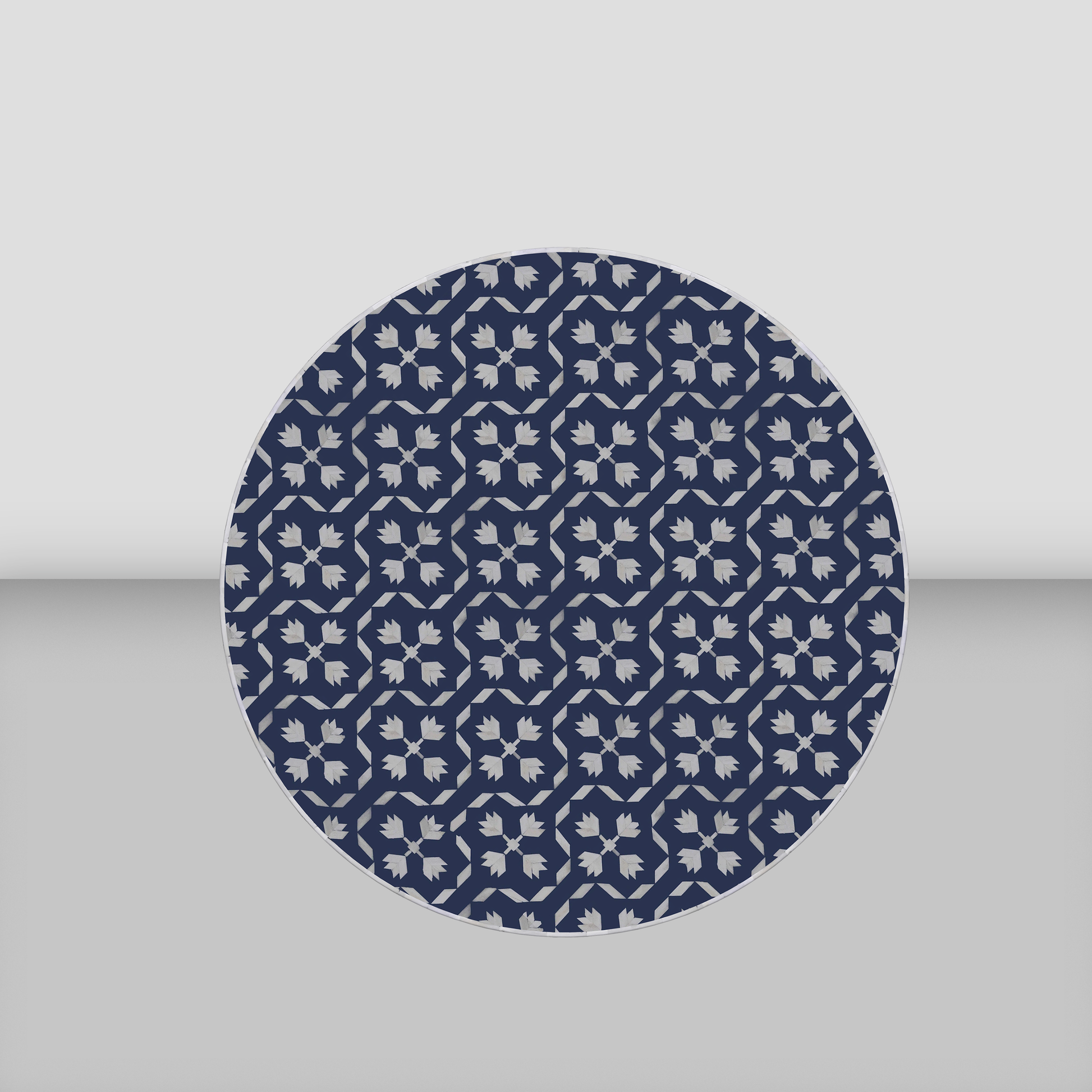 Inlay Round Coffee Table- Floral