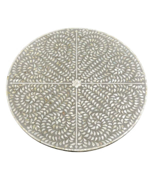 Trinity Mother of Pearl Inlay Round Coffee Table