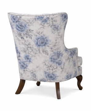 Floréva Wingback Accent Chair – Luxury Printed Fabric