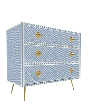 Inlay Chest of Drawers - Chevron