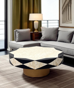 Philly Inlay Round Coffee Table -Eliza