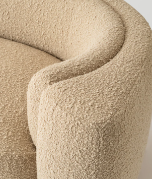 Curva Luxe Bouclé Sofa-3 Seater