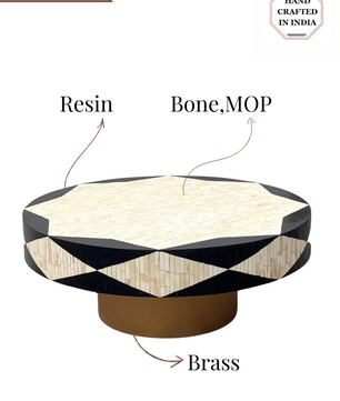 Philly Inlay Round Coffee Table -Eliza