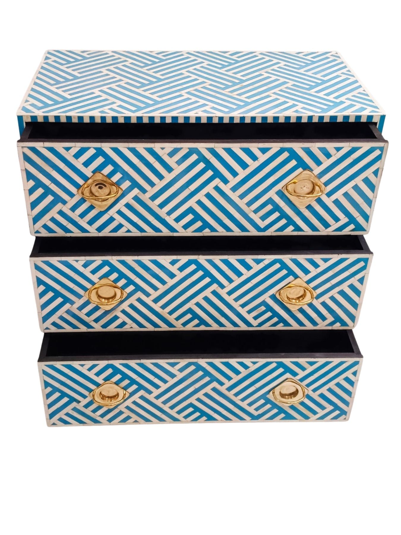 Inlay Chest of Drawers - Chevron