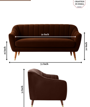 Luxury Velvet Upholstered Sofa