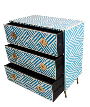 Inlay Chest of Drawers - Chevron