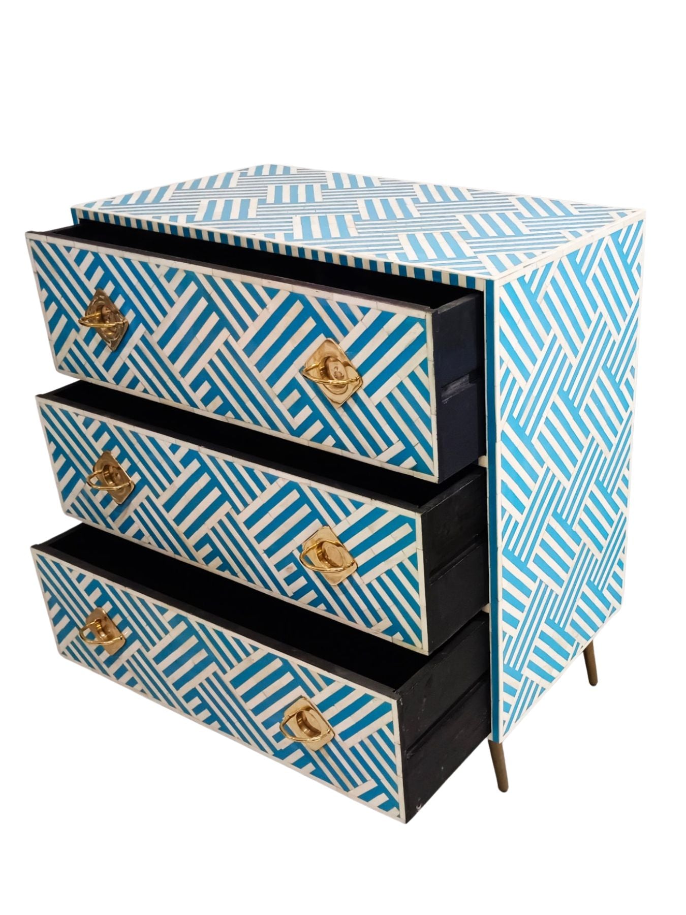 Inlay Chest of Drawers - Chevron