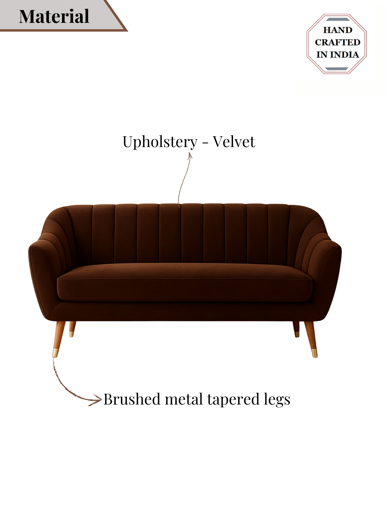Luxury Velvet Upholstered Sofa