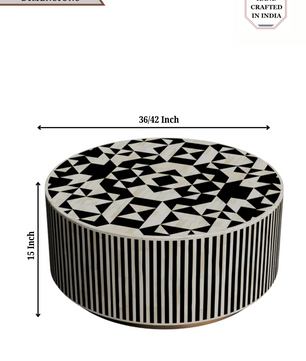 Philly Inlay Round Coffee Table - Kingsley