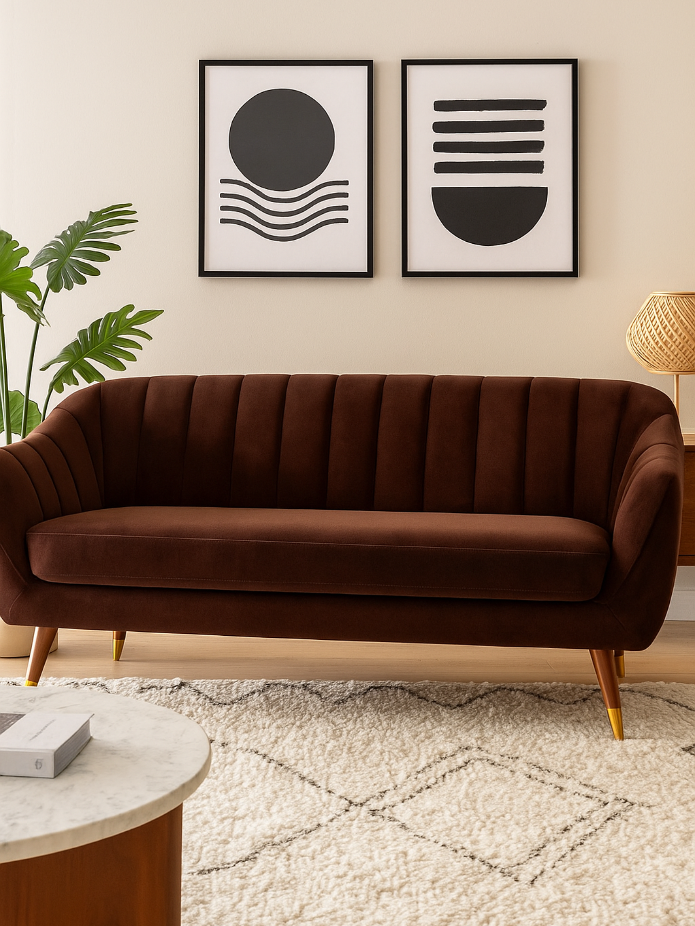 Luxury Velvet Upholstered Sofa