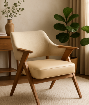 Contemporary Wooden Lounge Chair