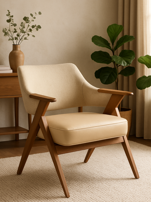 Contemporary Wooden Lounge Chair