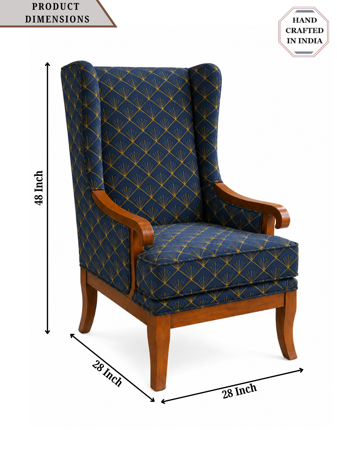 Aria Wingback lounge Chair with Cushion
